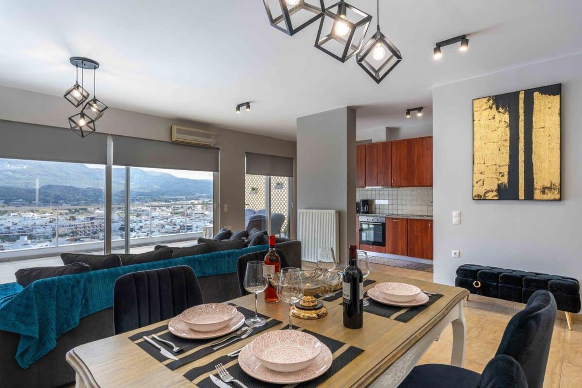 Sitia Panoramic Penthouse - Close To Sandy Beach - Private Parking エクステリア 写真