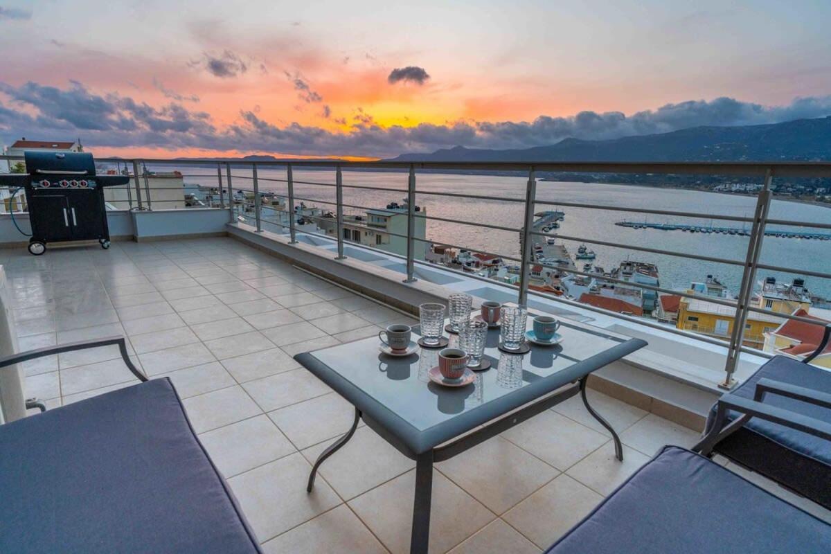 Sitia Panoramic Penthouse - Close To Sandy Beach - Private Parking エクステリア 写真